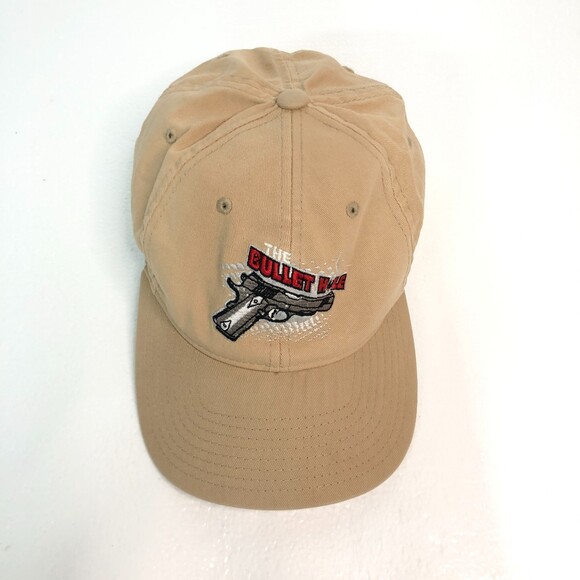 Flexfit Hat with The Bullet Hole on Front Khaki Small Medium - Picture 1 of 10